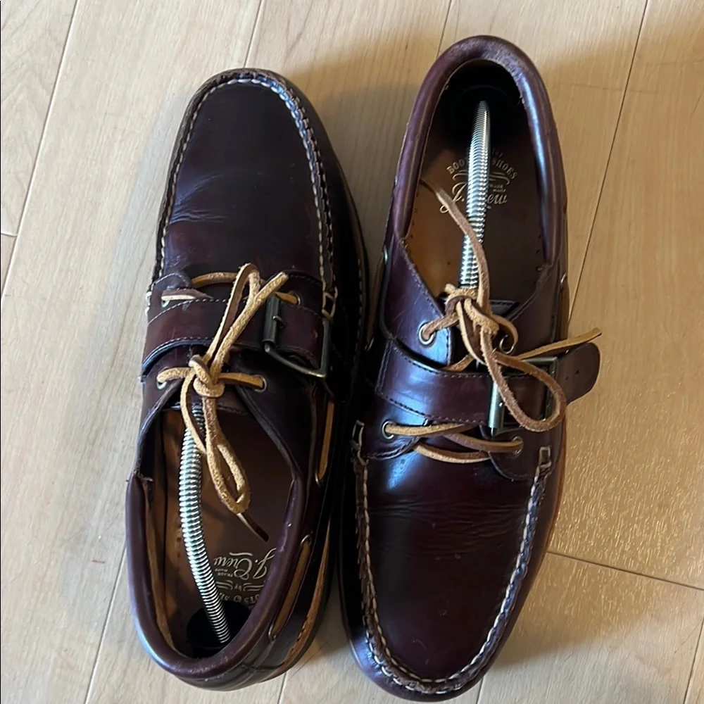 J. Crew Boat Shoes with Leather Laces w/ buckle belt
